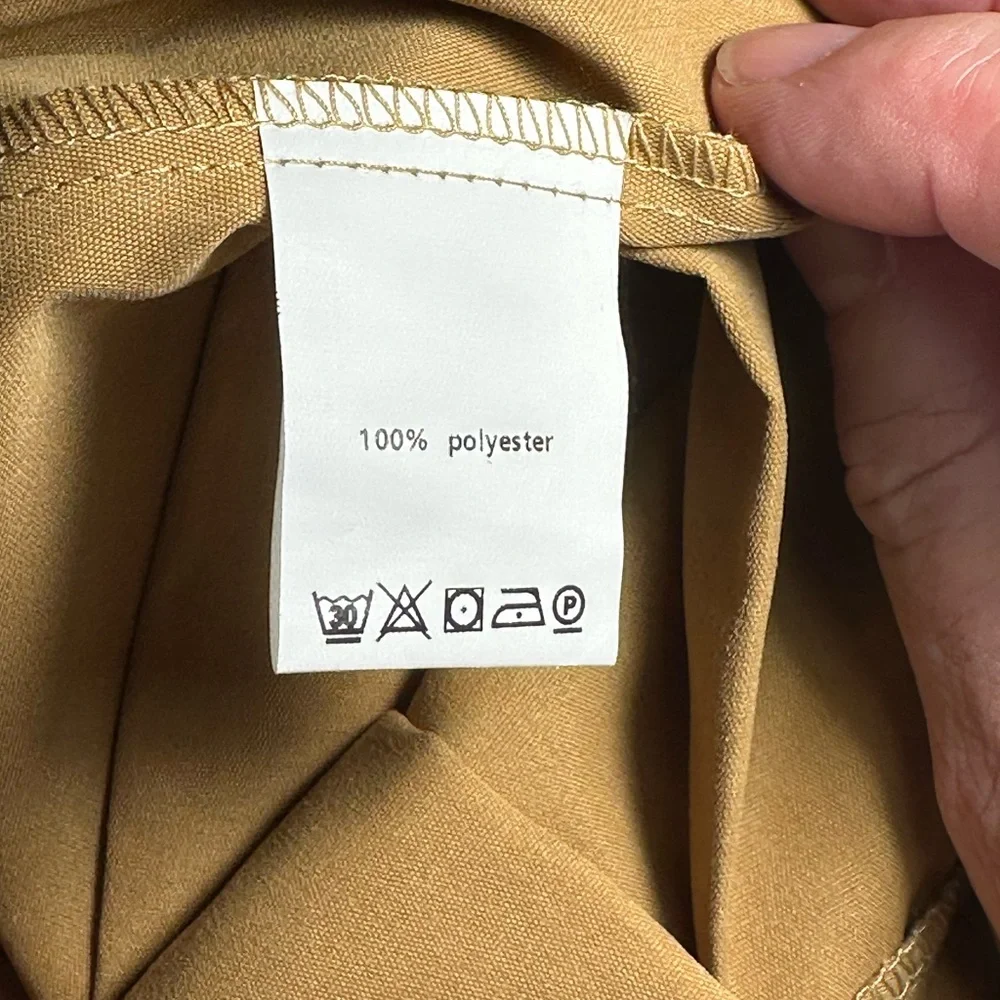 NWT Wide-Leg Tan Trousers - Picture 5 of 5